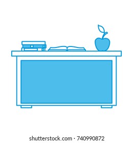 Desk with books