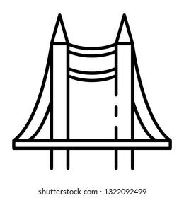 Desk bridge project icon. Outline desk bridge project vector icon for web design isolated on white background