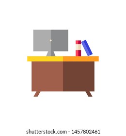 A desk or bureau is a piece of furniture