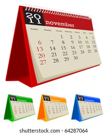 desk calendar 2011-November