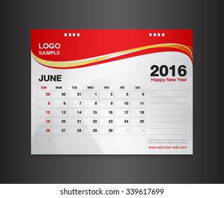 Desk Calendar 2016 Vector Design Template,calendar design