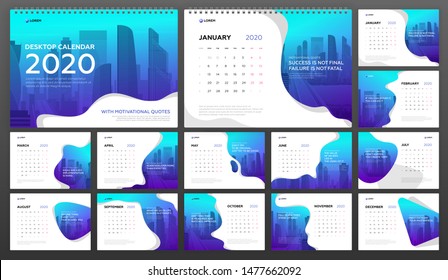 Desk Calendar 2020 template business.