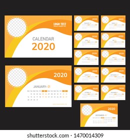 desk calendar 2020 template design