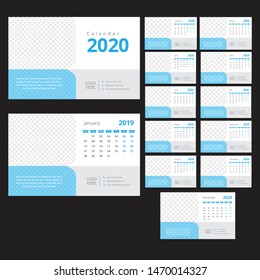 desk calendar 2020 template design