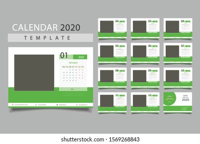 Desk Calendar 2020 template design