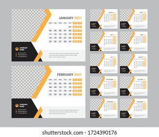 desk calendar 2020 template design