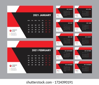 desk calendar 2020 template design