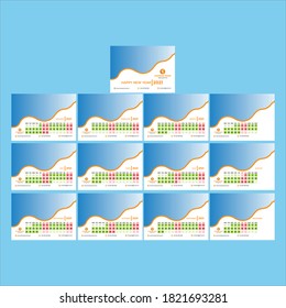 Desk calendar 2021 / Best Desk Calendar 2021 / Week Desk Calendar. weekly, Monthly calendar.