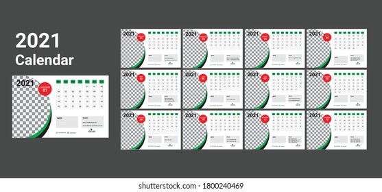 Desk calendar for 2021 design, clean 2021 calendar design, professional desk calendar design