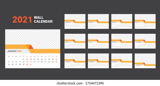 Desk Calendar 2021 Template Design
