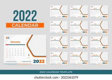 desk calendar 2022 design with frame