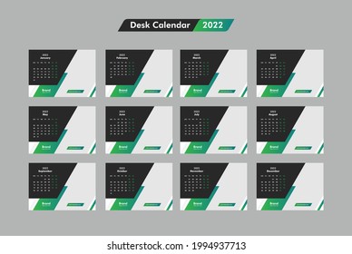 Desk Calendar 2022 Template Design