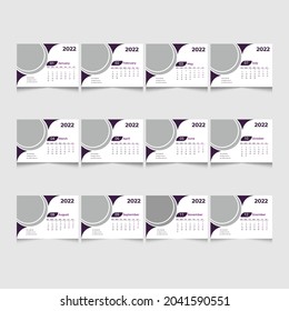 desk calendar 2022-  template design