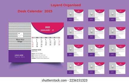 Desk Calendar, 2023 Desk Calendar, 2023 Calendar, 2023 12 Month Calendar, 