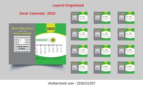 Desk Calendar, 2023 Desk Calendar, 2023 Calendar, 2023 12 Month Calendar, 