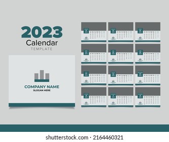 Desk calendar 2023 design template