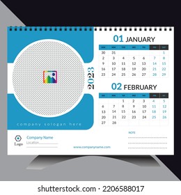 Desk calendar 2023 design template