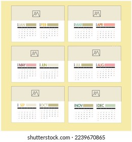 Desk calendar 2023 template new design
