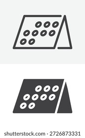 Desk calendar date icon set in different style. Line, outline and solid icon vector sign and symbol with editable stroke. Calendar icon for schedule planning.