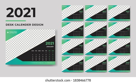 Desk Calendar Design 2021 New year calendar design