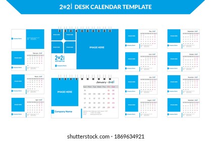 Schreibtisch-Kalender-Design 2021-Vorlage