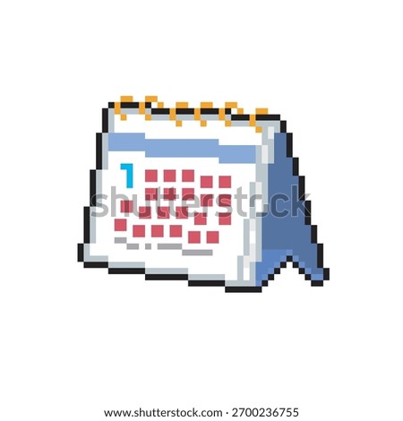 desk calendar draw pixel art