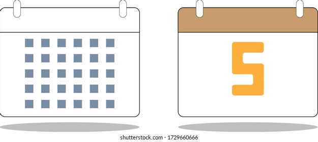 desk calendar for every month vector