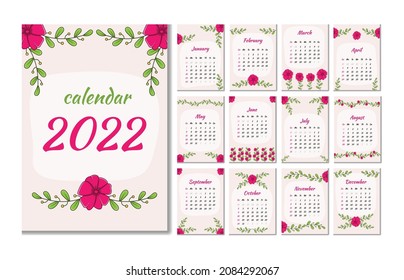 Desk calendar. Desk calendar with flower theme.