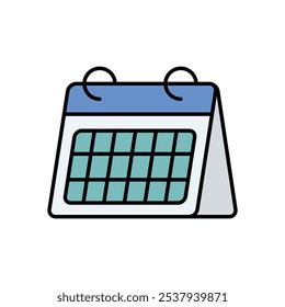 Desk Calendar icon isolated on a white background. Vector illustration.