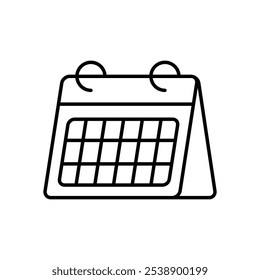Desk Calendar icon isolated on a white background. Vector illustration.