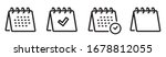 Desk calendar icon. Line style - stock vector.