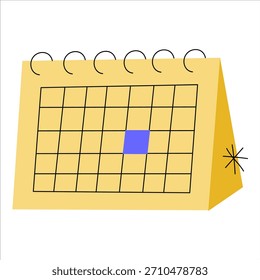 Icono de calendario de escritorio. Elemento de Vector con concepto de planificación.