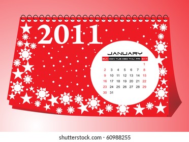 Desk calendar January 2011