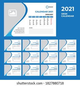 plantilla de impresión de calendario de escritorio lista para Premium