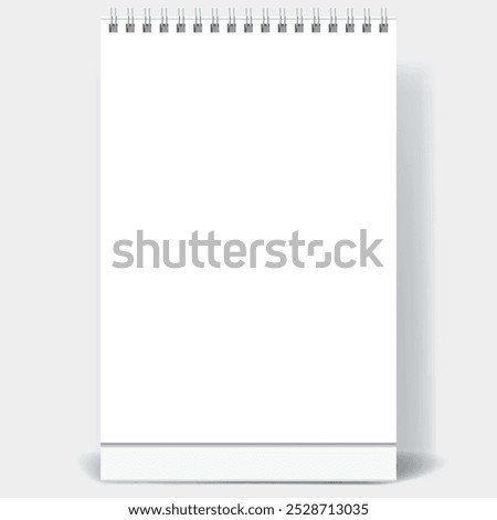 Desk Calendar With Ring Binder Mock Up