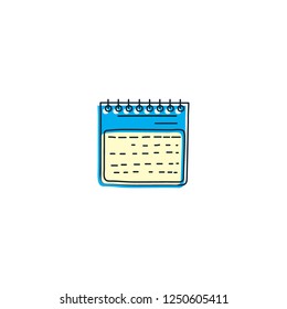 Desk calendar template clip art. Business concept icon design. Vector illustration