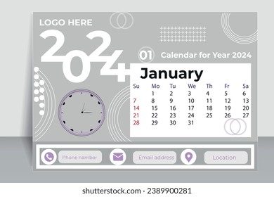 Desk calendar  template, February month design, Wall calendar design, Calendar  template modern style, Planne