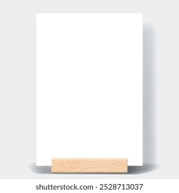 Desk Calendar With Wooden Holder Mock Up