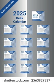 Desk Calender Design Template 2025