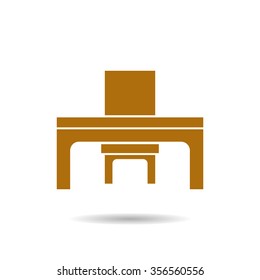 desk and chair