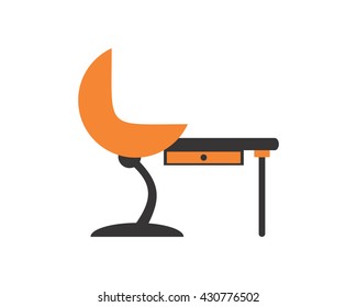 desk chair design ornament pattern abstract image vector icon