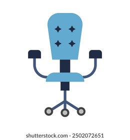 Desk Chair Flat Icon Design For Personal nad Commercial Use