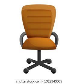 Desk chair icon. Cartoon of desk chair vector icon for web design isolated on white background