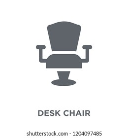 Desk chair icon. Desk chair design concept from Furniture and household collection. Simple element vector illustration on white background.