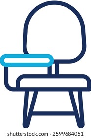 Desk Chair Icon Element For Design