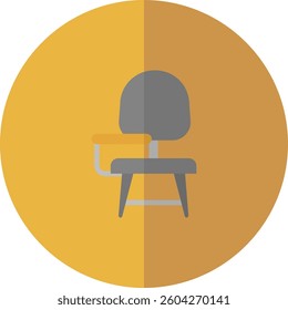 Desk Chair Icon Element For Design