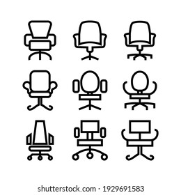 Desk Chair Icon Or Logo Isolated Sign Symbol Vector Illustration - Collection Of High Quality Black Style Vector Icons
