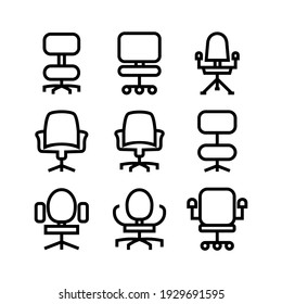desk chair icon or logo isolated sign symbol vector illustration - Collection of high quality black style vector icons
