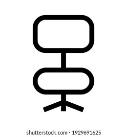 desk chair icon or logo isolated sign symbol vector illustration - high quality black style vector icons
