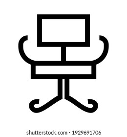 desk chair icon or logo isolated sign symbol vector illustration - high quality black style vector icons
